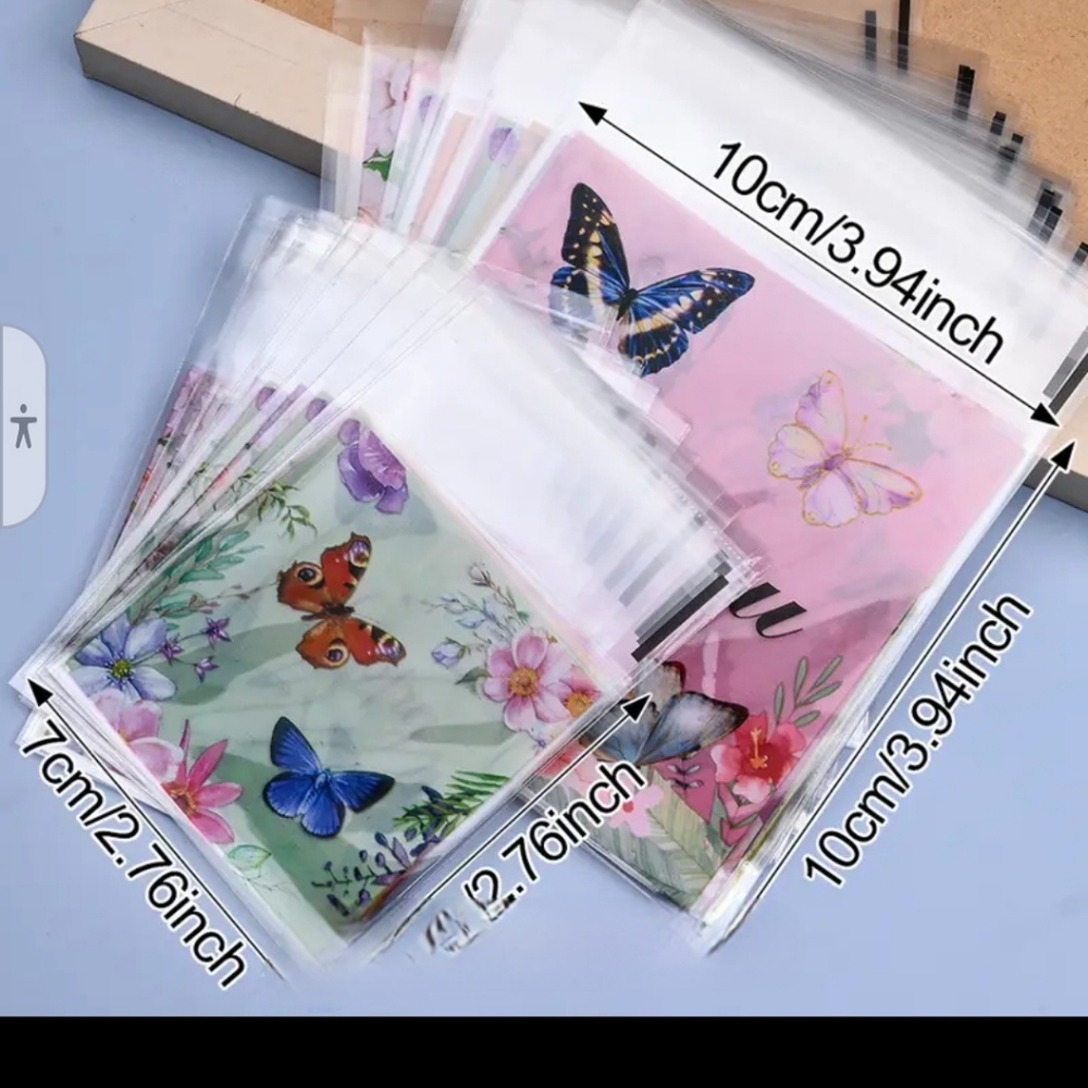 40ct. Resealable Cellophane Bags 20 -3x4 + 20 -2x2 🦋LAST ONE - Picture 6 of 8